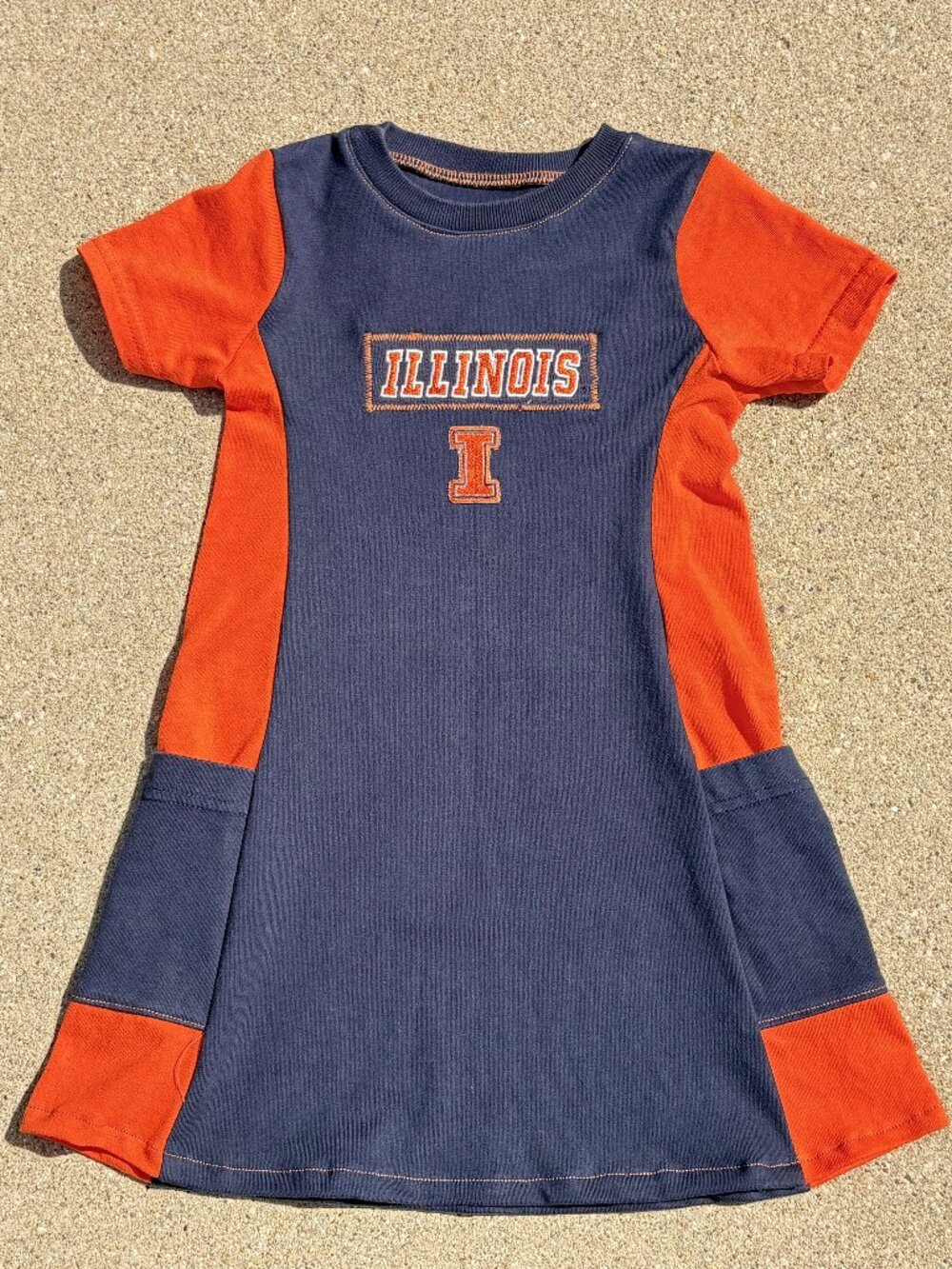 University of Illinois Fighting Illini handmade toddler 3t tunic t shirt dress